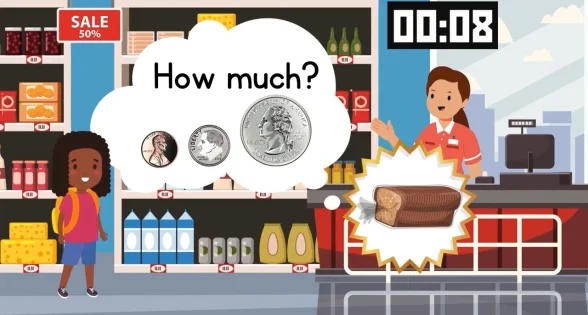 Educational quiz for kids “Shopping in a store”