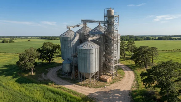 Grain silos · interactive 3D model for an exhibition stand