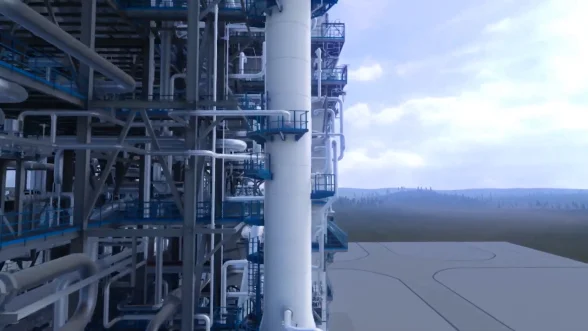 VR simulator of an industrial facility